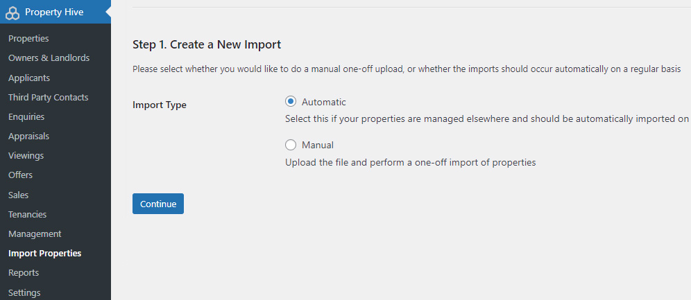 Import addon - automatic import setup